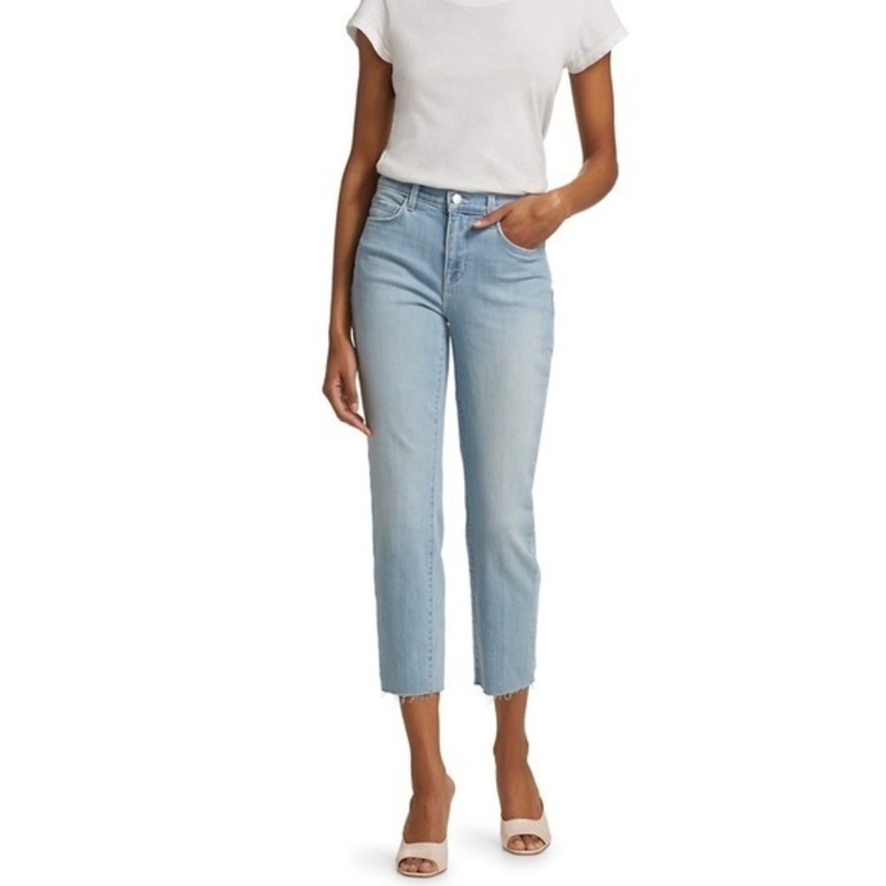 L’agence Sada High-Rise Crop Slim Straight Jeans